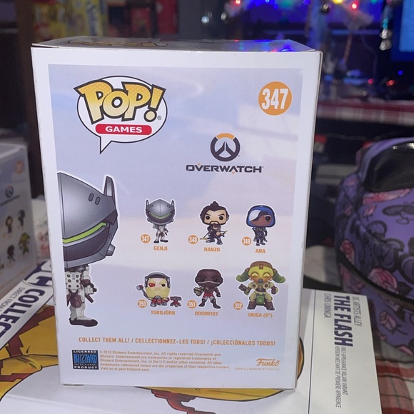 Funko Pop Games Overwatch Genji Carbon Fiber  #347 Target Exclusive - Picture 3 of 3